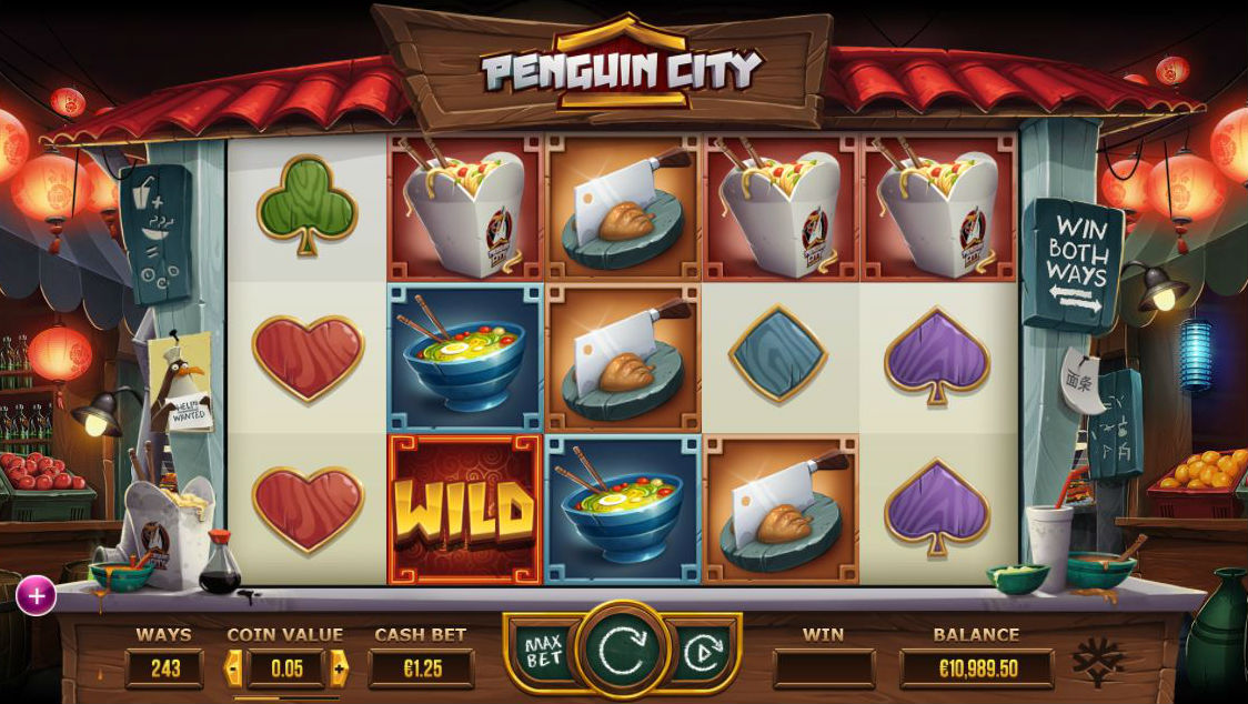 Penguin City slot game - Meet the penguins trio in the Penguin City slot game